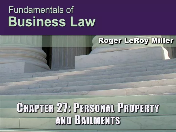 chapter 27 personal property and bailments