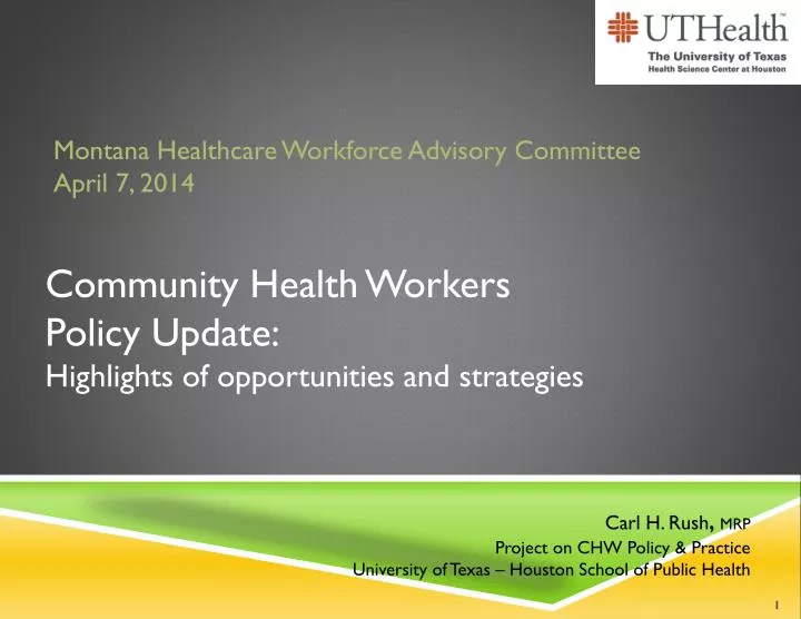 community health workers policy update highlights of opportunities and strategies