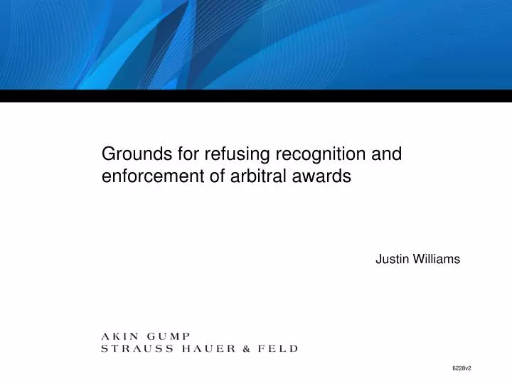 grounds for refusing recognition and enforcement of arbitral awards