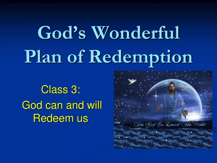 god s wonderful plan of redemption