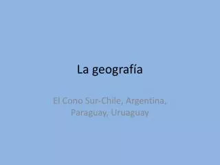 la geograf a