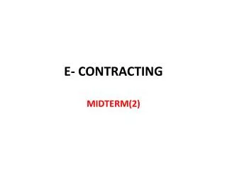 e contracting