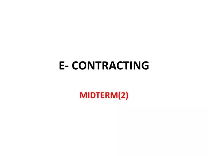 e contracting
