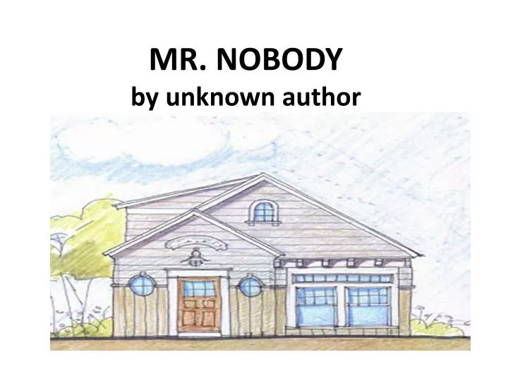 mr nobody by unknown author