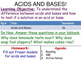 ACIDS AND BASES!
