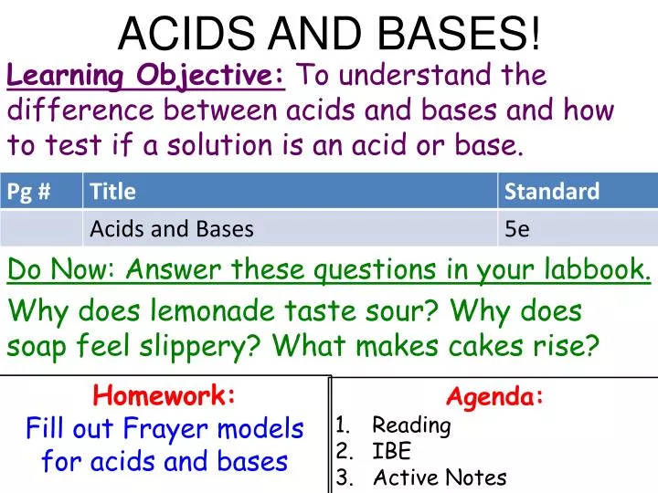 acids and bases