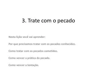 3 trate com o pecado
