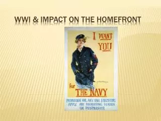 WWI &amp; Impact on the Homefront