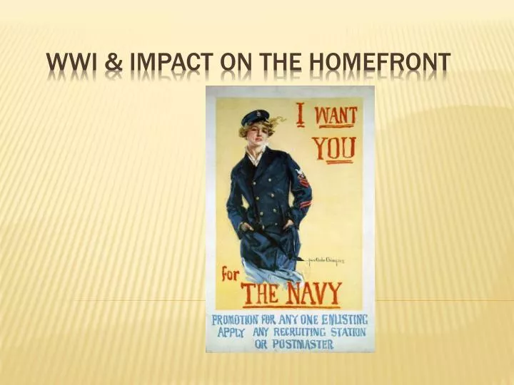 wwi impact on the homefront