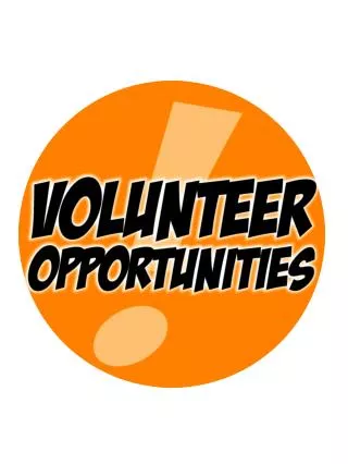 STUDENT VOLUNTEERS NEEDED