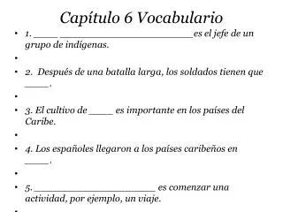 cap tulo 6 vocabulario