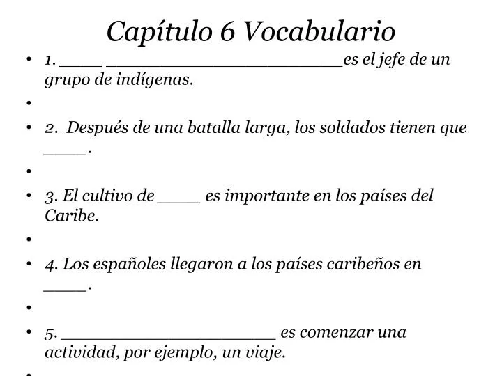 cap tulo 6 vocabulario