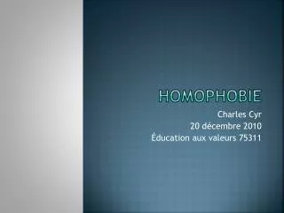 homophobie
