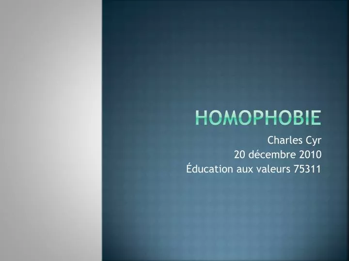 homophobie
