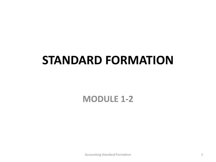 standard formation
