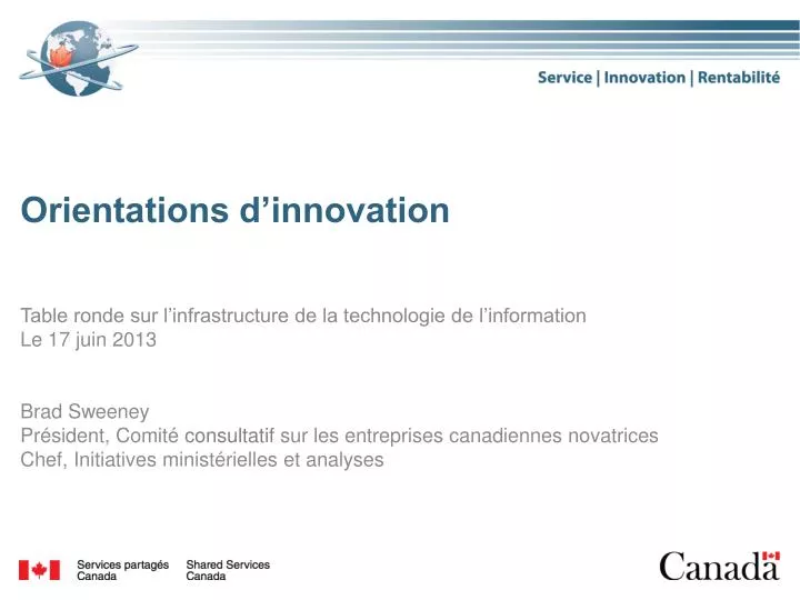 orientations d innovation