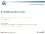 Orientations d’innovation - slide 1