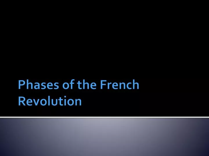 phases of the french revolution