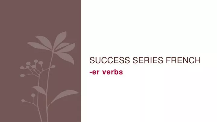 success series french