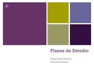 planes de estudio