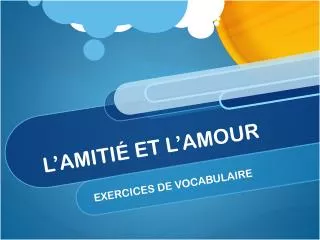 l amiti et l amour