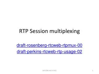 RTP Session multiplexing
