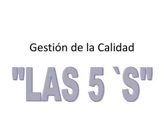 gesti n de la calidad