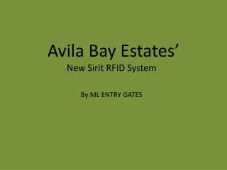 Avila Bay Estates’
