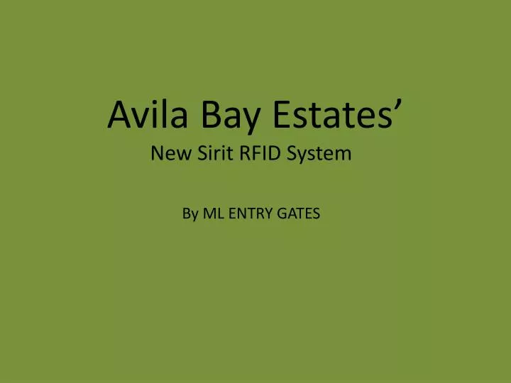 avila bay estates