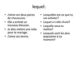lequel