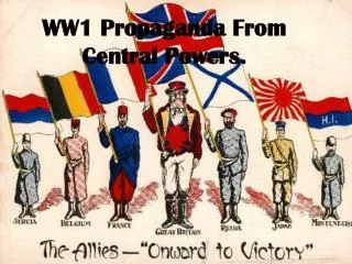WW1 Propaganda From Central Powers.