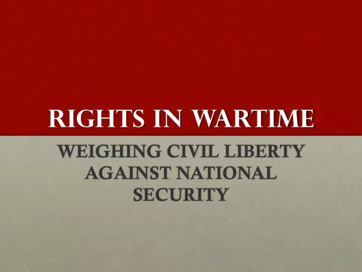 rights in wartime