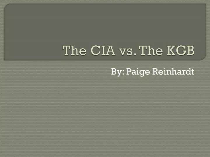 the cia vs the kgb