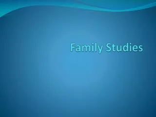 Family Studies