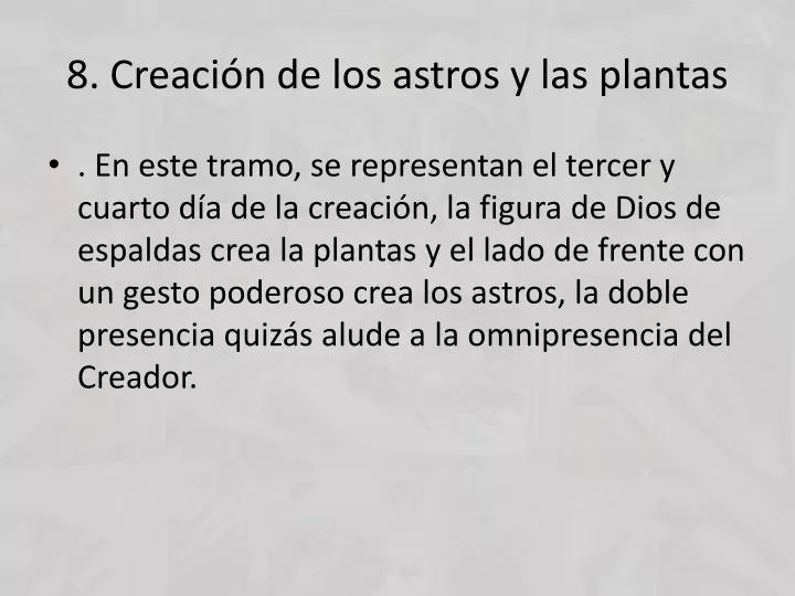 8 creaci n de los astros y las plantas