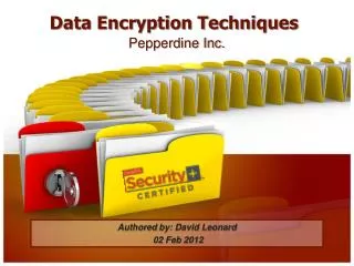 Data Encryption Techniques