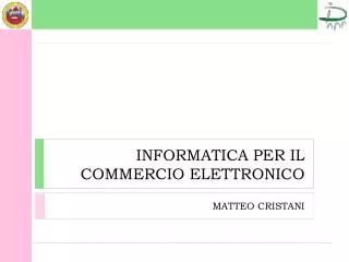 informatica per il commercio elettronico