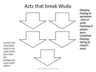 Acts that break Wudu