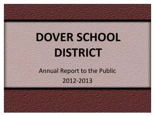 DOVER SCHOOL DISTRICT