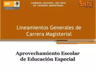lineamientos generales de carrera magisterial