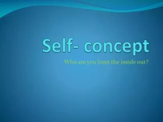 Self- concept