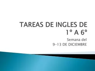 tareas de ingles de 1 a 6
