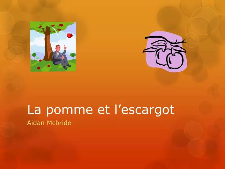 la pomme et l escargot