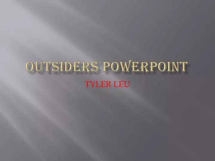 outsiders powerpoint