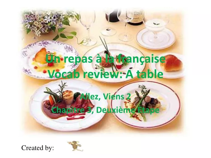 un repas la fran aise vocab review a table