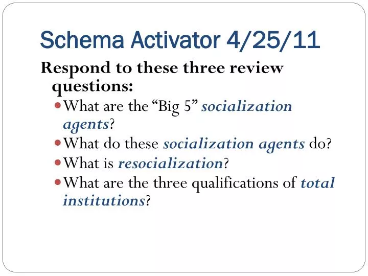 schema activator 4 25 11