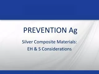 PREVENTION Ag