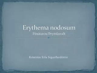 erythema nodosum hn tar s rymlaro i
