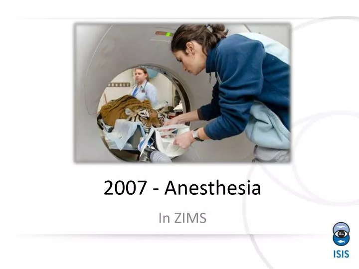 2007 anesthesia