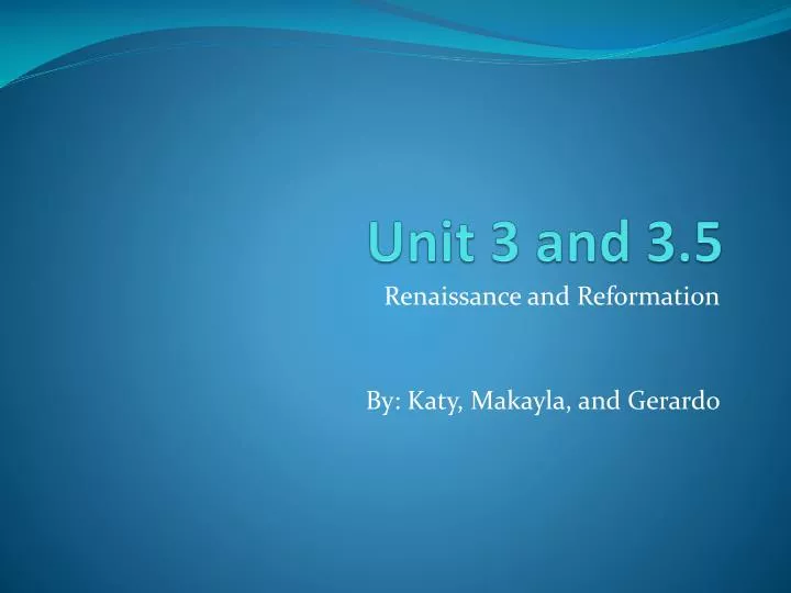 unit 3 and 3 5
